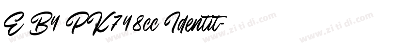 E B4 PK748cc Identit字体转换